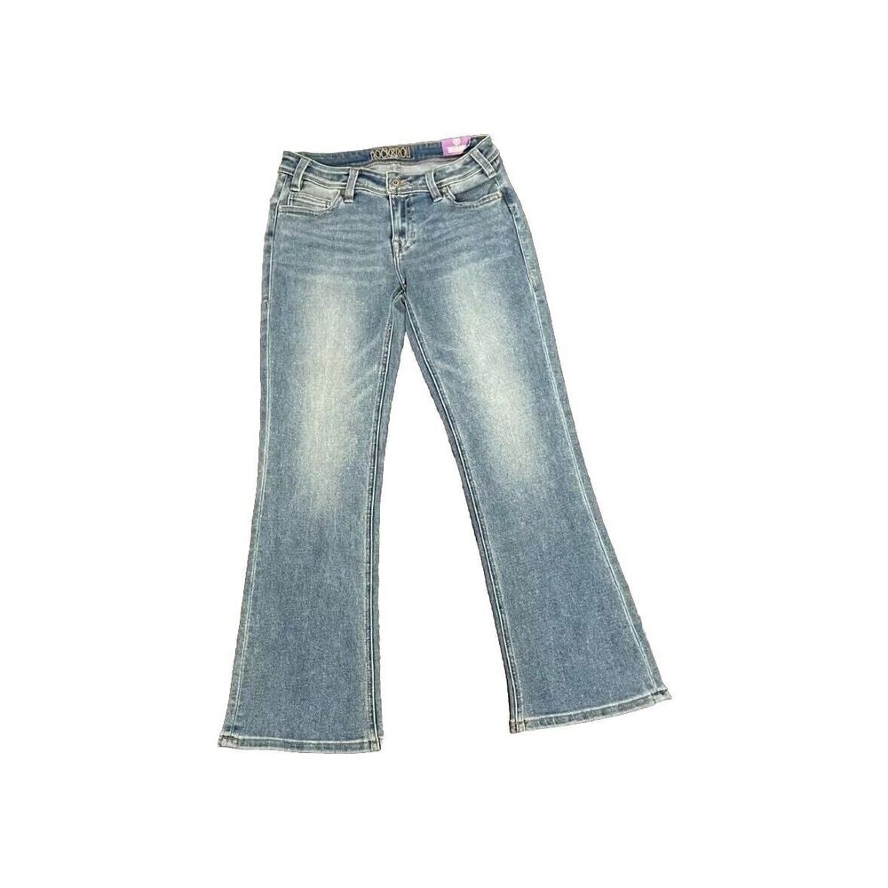 Rock & Roll Denim Juniors Med‎ Vintage Jeans 27x30 (W1-7529)